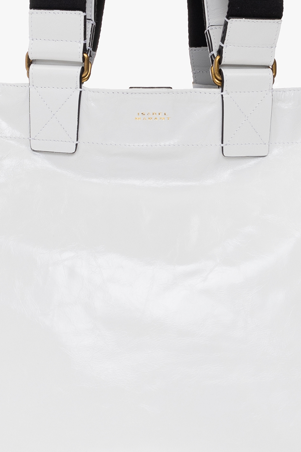 White 'Wardy' shopper bag Isabel Marant - logo-studded